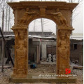 luxury hotel stone door frame with woman decoration